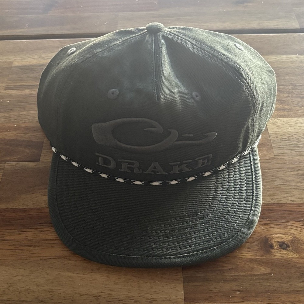 Drake Waterfowl Hat Rope Cap Snapback Trucker Mens Outdoor Nature Casual NWT